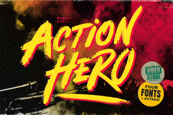Action Hero: The Grungy Brush Font for Explosive Designs