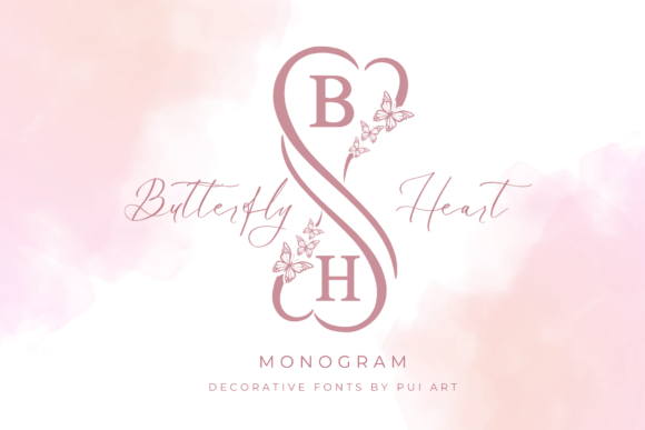 Designing with Charm: The Butterfly Heart Monogram Typeface