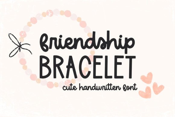 Friendship Bracelet: A Handwritten Font with Heart