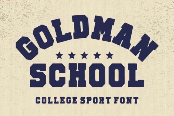 Goldman School: Bold Vintage Typography for Strong Branding