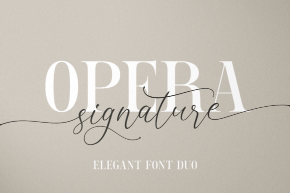 Opera Signature: A Dual-Font Duo for Bold Branding