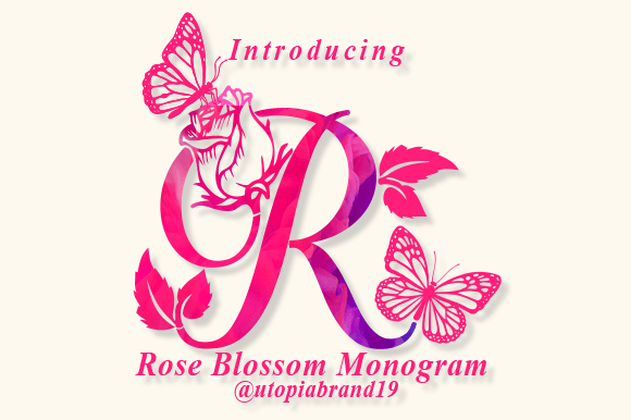 Rose Blossom Monogram: The Art of Elegant Typography