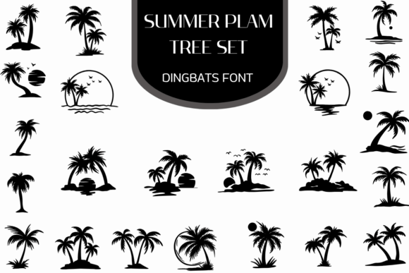 Summer Palm Tree Set: Your Shortcut to Tropical Design