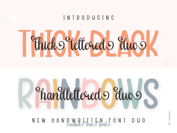 Thick Lettered Duo: Where Bold Meets Beautiful in Design